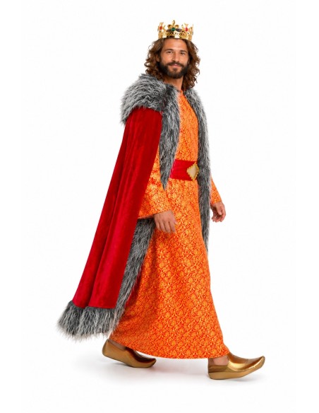 Costume del Re Melchior con capelli grigi Taglia L Nuovo | Costumi per Adulti Il Re del Carnevale